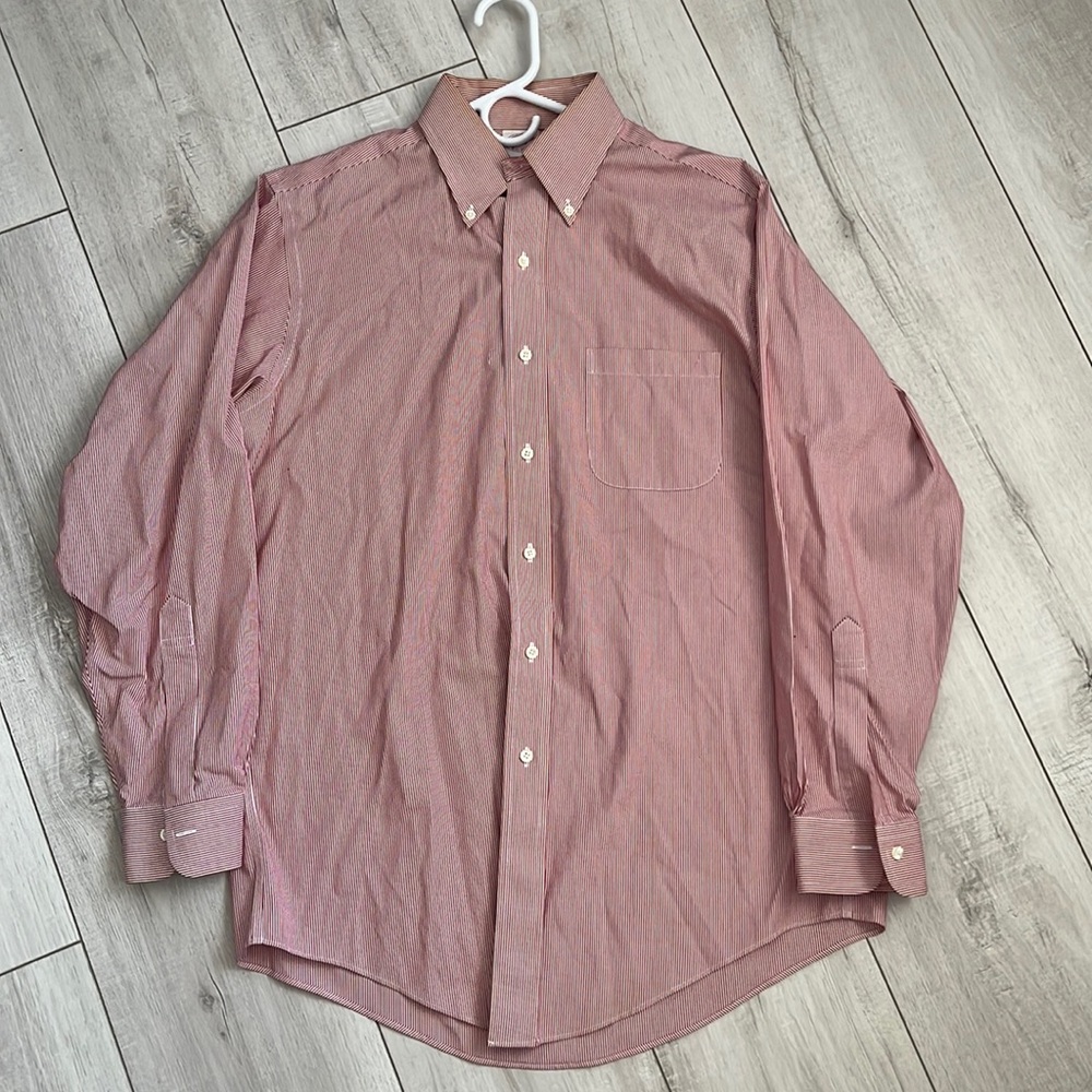 Brooks brothers striped button down shirt